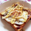 なぎさ▽▲'s cooksnap of when they made シャキ旨！トロリ卵のお好み焼きトースト.