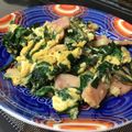 KY328's cooksnap of when they made ニラのベーコン卵炒め.
