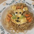 きらり流れ星's cooksnap of when they made HBでライオンのカレー焼そばサンドイッチ.