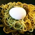 ゆっきい９'s cooksnap of when they made ゆで卵とポテトのバジルソースパスタ.