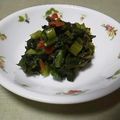 幸太＆小春ママ's cooksnap of when they made 簡単 春菊と梅なめたけ和え.