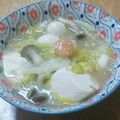 料理ばんざい's cooksnap of when they made 海老と白菜の豆腐あんかけ.