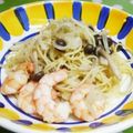 みっくママ's cooksnap of when they made ❀海老としめじのアヒージョ❀パスタ添え.