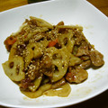 なっちゃん３１１'s cooksnap of when they made 豚肉と蓮根炒め.
