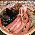 ナピト's cooksnap of when they made ムール貝の汁で蒸煮☆キムチ渡り蟹とゴーヤ.