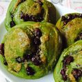 ニコニコぱん's cooksnap of when they made 抹茶　あずき　ロールパン.