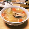 そぼろ☆'s cooksnap of when they made 野菜たっぷりあら汁.