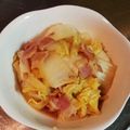 ゆめのはち子's cooksnap of when they made 白菜ベーコンのポン酢炒め。.