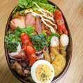 しょうちぐちゃん's cooksnap of when they made 簡単 キャラ弁 おかず 着ぐるみ星人①.