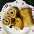 YUuChegogo's cooksnap of when they made お弁当にもどうぞ♪ちくわの卵ロール巻き♡.