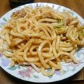 雪男３'s cooksnap of when they made 焼きうどん.