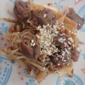 ☆★ゆうゆ★☆'s cooksnap of when they made 夜ご飯♪おつまみ♪砂肝のもやしキムチ炒め.