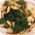 きみじい's cooksnap of when they made しいたけとほうれん草の塩バター炒め.