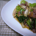 さとみんみん's cooksnap of when they made 青梗菜とベーコンのオイマヨ炒め.