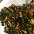 ま～ぼ～'s cooksnap of when they made にんじんと大根の葉と油揚げの炒め物ご飯◎.
