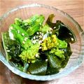 まっさまさママ's cooksnap of when they made 菜の花とワカメのからし酢合え.