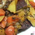 ☆ピスケ☆'s cooksnap of when they made さつまいもと豚肉の黒ゴマ炒め♪.