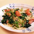 しょたママ☆'s cooksnap of when they made ほうれん草とウインナー和風ペペロンチーノ.