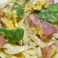 Rick_t's cooksnap of when they made 頂いたスナップえんどうで作ってみたパスタ.