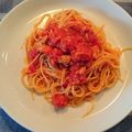 料理人しばチャン's cooksnap of when they made とろけるチーズ入りトマトとツナのパスタ☆.