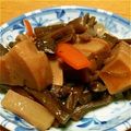 kaitommy's cooksnap of when they made 干し芋茎(ズイキ・芋がら)と車麩の煮物.