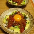 時花菜's cooksnap of when they made タレが決め手！　マグロユッケ丼.