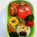 あくび王子まま's cooksnap of when they made さんかく鬼ぎり節分キャラ弁♪.