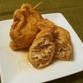 きなこねこ☆'s cooksnap of when they made 鶏ひき肉とあげの巾着煮＊優しい味です.