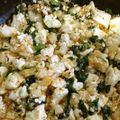 kaorihuong's cooksnap of when they made 大根の葉っぱで鮮やか豆腐炒め.