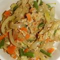 もりのりころ's cooksnap of when they made 三色野菜とはんぺんの卵とじ.