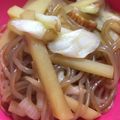 mikurasu's cooksnap of when they made ヘルシー＊糸こんにゃくで和風パスタ.