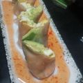 月兎☆'s cooksnap of when they made 生ハムでアドカド＆卵サラダの生春巻き.