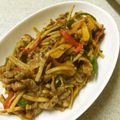 赤いひまわり's cooksnap of when they made 咖喱青椒肉絲 ♪ カレー味の青椒肉絲.