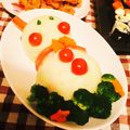 tuyumidayo's cooksnap of when they made 雪だるまサラダ♪.