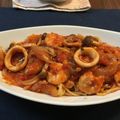 Iwhanna's cooksnap of when they made えびとイカのトマトパスタ.