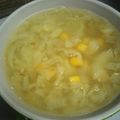 はんぶんこ☆'s cooksnap of when they made キャベツとコーンの中華風とろみスープ.