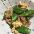nikokero's cooksnap of when they made 春色！スナップエンドウと豚肉の炒め物.