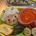 MIDORI翠's cooksnap of when they made 赤オニぎり☆節分キャラ弁.