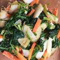 クックFH7HZR☆'s cooksnap of when they made 給食風レシピ☆白菜とほうれん草のごまあえ.