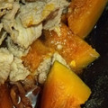 上白山's cooksnap of when they made かぼちゃと豚こまの煮もの.
