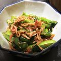 ☆ちゅうすけ☆'s cooksnap of when they made 小松菜と桜えびの炒め物.