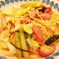 しゅがーみゅ's cooksnap of when they made ◇キャベツと塩昆布の和風パスタ◇.