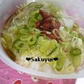 こめろちゃん's cooksnap of when they made 梅肉のせ　もやしそうめん.