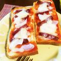 クック4E02ZW☆'s cooksnap of when they made 簡単　ピザトースト.