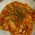 sakusakumi's cooksnap of when they made チキンと大豆のトマト煮込み.