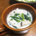 YUKIKI☆'s cooksnap of when they made 豚バラと寒縮みほうれん草のミルク煮.