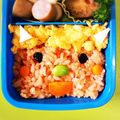 いたずらデイビッド's cooksnap of when they made 節分＊赤鬼オムライスのキャラ弁.