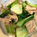 tinahana's cooksnap of when they made チンゲン菜と豚肉.