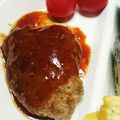 サンフランシスコ's cooksnap of when they made 超ふっくらでジューシーなハンバーグ☆.