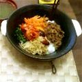 sasa_mi's cooksnap of when they made ☆土鍋で簡単石焼きビビンバ☆手作りナムル.